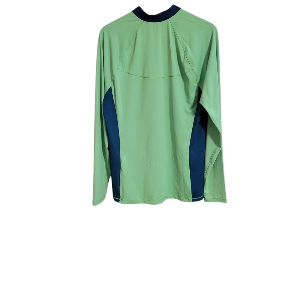 Title Nine Sunbuster Green Long Sleeve Quarter Zip Top